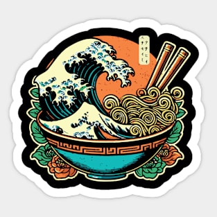 The Great Wave Of Ramen Sticker